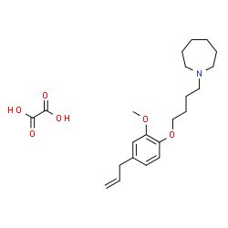 ChemSpider 2D Image | 1-[4-(4-Allyl-2-methoxyphenoxy)butyl]azepane ethanedioate (1:1) | C22H33NO6