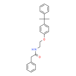 ChemSpider 2D Image | 2-Phenyl-N-{2-[4-(2-phenyl-2-propanyl)phenoxy]ethyl}acetamide | C25H27NO2