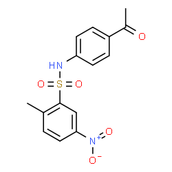 ChemSpider 2D Image | N-(4-Acetylphenyl)-2-methyl-5-nitrobenzenesulfonamide | C15H14N2O5S