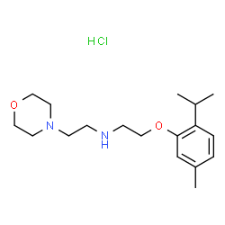 ChemSpider 2D Image | 2-(2-Isopropyl-5-methylphenoxy)-N-[2-(4-morpholinyl)ethyl]ethanamine hydrochloride (1:1) | C18H31ClN2O2
