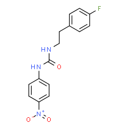 ChemSpider 2D Image | 1-[2-(4-Fluorophenyl)ethyl]-3-(4-nitrophenyl)urea | C15H14FN3O3