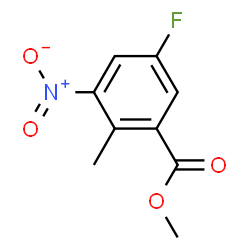 ChemSpider 2D Image | Methyl 5-fluoro-2-methyl-3-nitrobenzoate | C9H8FNO4