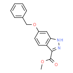 ChemSpider 2D Image | Methyl 6-(benzyloxy)-1H-indazole-3-carboxylate | C16H14N2O3