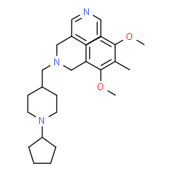 ChemSpider 2D Image | 1-(1-Cyclopentyl-4-piperidinyl)-N-(2,4-dimethoxy-3-methylbenzyl)-N-(3-pyridinylmethyl)methanamine | C27H39N3O2