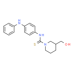 ChemSpider 2D Image | N-(4-Anilinophenyl)-3-(hydroxymethyl)-1-piperidinecarbothioamide | C19H23N3OS