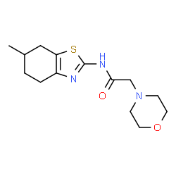 ChemSpider 2D Image | N-(6-Methyl-4,5,6,7-tetrahydro-1,3-benzothiazol-2-yl)-2-(4-morpholinyl)acetamide | C14H21N3O2S