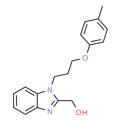 ChemSpider 2D Image | [1-(3-p-Tolyloxy-propyl)-1H-benzoimidazol-2-yl]-methanol | C18H20N2O2