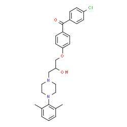 ChemSpider 2D Image | (4-Chlorophenyl)(4-{3-[4-(2,6-dimethylphenyl)-1-piperazinyl]-2-hydroxypropoxy}phenyl)methanone | C28H31ClN2O3