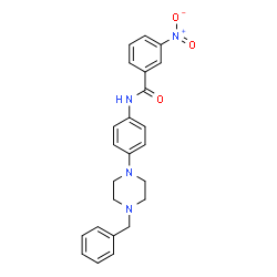 ChemSpider 2D Image | N-[4-(4-Benzyl-1-piperazinyl)phenyl]-3-nitrobenzamide | C24H24N4O3