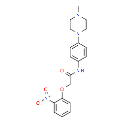 ChemSpider 2D Image | N-[4-(4-Methyl-1-piperazinyl)phenyl]-2-(2-nitrophenoxy)acetamide | C19H22N4O4
