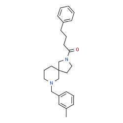 ChemSpider 2D Image | 1-[7-(3-Methylbenzyl)-2,7-diazaspiro[4.5]dec-2-yl]-4-phenyl-1-butanone | C26H34N2O