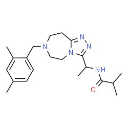 ChemSpider 2D Image | N-{1-[7-(2,4-Dimethylbenzyl)-6,7,8,9-tetrahydro-5H-[1,2,4]triazolo[4,3-d][1,4]diazepin-3-yl]ethyl}-2-methylpropanamide | C21H31N5O