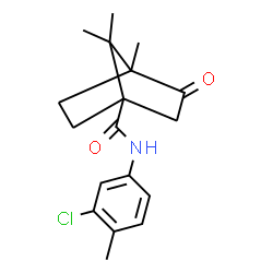 ChemSpider 2D Image | N-(3-Chloro-4-methylphenyl)-4,7,7-trimethyl-3-oxobicyclo[2.2.1]heptane-1-carboxamide | C18H22ClNO2