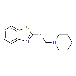 ChemSpider 2D Image | 2-((1-Piperidinylmethyl)thio)-1,3-benzothiazole | C13H16N2S2