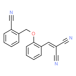 ChemSpider 2D Image | {2-[(2-Cyanobenzyl)oxy]benzylidene}malononitrile | C18H11N3O