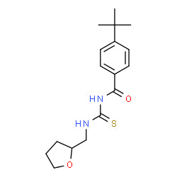 ChemSpider 2D Image | 4-(2-Methyl-2-propanyl)-N-[(tetrahydro-2-furanylmethyl)carbamothioyl]benzamide | C17H24N2O2S