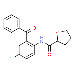 ChemSpider 2D Image | N-(2-Benzoyl-4-chlorophenyl)tetrahydro-2-furancarboxamide | C18H16ClNO3