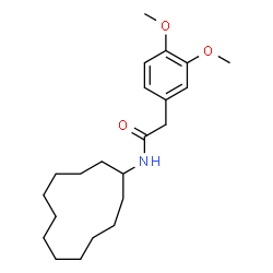ChemSpider 2D Image | N-Cyclododecyl-2-(3,4-dimethoxyphenyl)acetamide | C22H35NO3