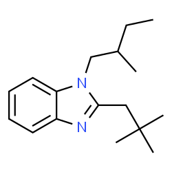 ChemSpider 2D Image | 2-(2,2-Dimethylpropyl)-1-(2-methylbutyl)-1H-benzimidazole | C17H26N2