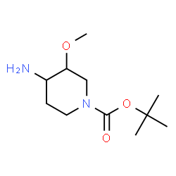 ChemSpider 2D Image | tert-Butyl 4-amino-3-methoxypiperidine-1-carboxylate | C11H22N2O3