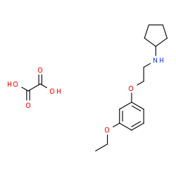 ChemSpider 2D Image | N-[2-(3-Ethoxyphenoxy)ethyl]cyclopentanamine ethanedioate (1:1) | C17H25NO6