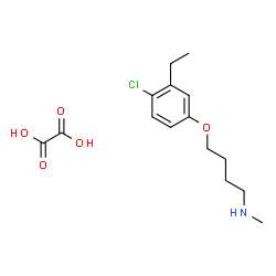 ChemSpider 2D Image | 4-(4-Chloro-3-ethylphenoxy)-N-methyl-1-butanamine ethanedioate (1:1) | C15H22ClNO5