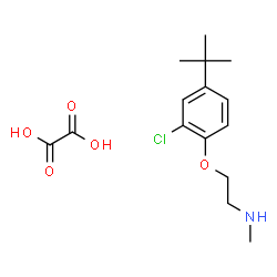 ChemSpider 2D Image | 2-[2-Chloro-4-(2-methyl-2-propanyl)phenoxy]-N-methylethanamine ethanedioate (1:1) | C15H22ClNO5