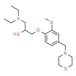 ChemSpider 2D Image | 1-(Diethylamino)-3-[2-methoxy-4-(4-morpholinylmethyl)phenoxy]-2-propanol | C19H32N2O4