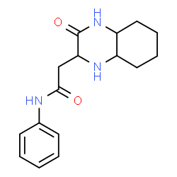 ChemSpider 2D Image | 2-(3-Oxodecahydro-2-quinoxalinyl)-N-phenylacetamide | C16H21N3O2