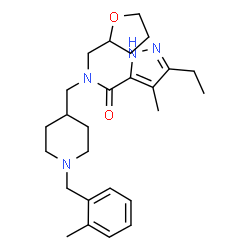 ChemSpider 2D Image | 3-Ethyl-4-methyl-N-{[1-(2-methylbenzyl)-4-piperidinyl]methyl}-N-(tetrahydro-2-furanylmethyl)-1H-pyrazole-5-carboxamide | C26H38N4O2