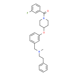 ChemSpider 2D Image | (3-Fluorophenyl)[4-(3-{[methyl(2-phenylethyl)amino]methyl}phenoxy)-1-piperidinyl]methanone | C28H31FN2O2