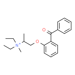 ChemSpider 2D Image | 1-(2-Benzoylphenoxy)-N,N-diethyl-N-methyl-2-propanaminium | C21H28NO2