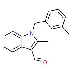 ChemSpider 2D Image | 2-Methyl-1-(3-methylbenzyl)-1H-indole-3-carbaldehyde | C18H17NO