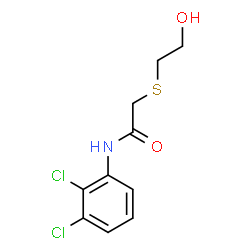 ChemSpider 2D Image | N-(2,3-Dichlorophenyl)-2-[(2-hydroxyethyl)sulfanyl]acetamide | C10H11Cl2NO2S