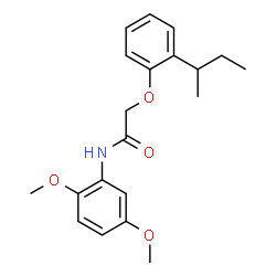 ChemSpider 2D Image | 2-(2-sec-Butylphenoxy)-N-(2,5-dimethoxyphenyl)acetamide | C20H25NO4