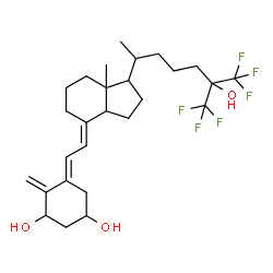 ChemSpider 2D Image | (5E,7E)-26,26,26,27,27,27-Hexafluoro-9,10-secocholesta-5,7,10-triene-1,3,25-triol | C27H38F6O3