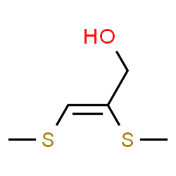 ChemSpider 2D Image | (Z)-2,3-Bis-methylsulfanyl-prop-2-en-1-ol | C5H10OS2