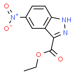 ChemSpider 2D Image | ethyl 5-nitroindazolyl-3-carboxylate | C10H9N3O4