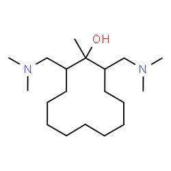 ChemSpider 2D Image | 2,12-Bis(dimethylaminomethyl)-1-methylcyclododecanol | C19H40N2O