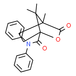 ChemSpider 2D Image | 4,7,7-Trimethyl-3-oxo-N,N-diphenyl-2-oxabicyclo[2.2.1]heptane-1-carboxamide | C22H23NO3