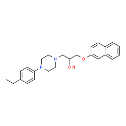 ChemSpider 2D Image | 1-[4-(4-Ethylphenyl)-1-piperazinyl]-3-(2-naphthyloxy)-2-propanol | C25H30N2O2