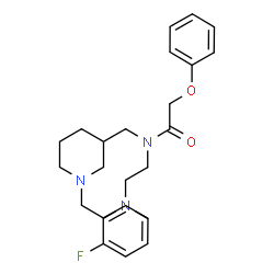 ChemSpider 2D Image | N-[2-(Dimethylamino)ethyl]-N-{[1-(2-fluorobenzyl)-3-piperidinyl]methyl}-2-phenoxyacetamide | C25H34FN3O2