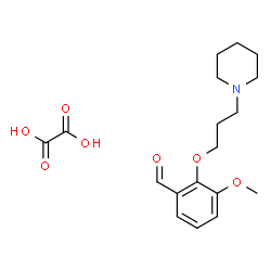 ChemSpider 2D Image | 3-Methoxy-2-[3-(1-piperidinyl)propoxy]benzaldehyde ethanedioate (1:1) | C18H25NO7
