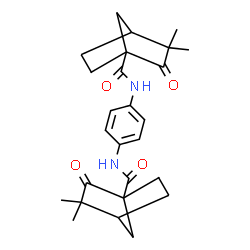 ChemSpider 2D Image | N,N'-1,4-Phenylenebis(3,3-dimethyl-2-oxobicyclo[2.2.1]heptane-1-carboxamide) | C26H32N2O4