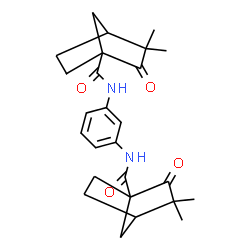 ChemSpider 2D Image | N,N'-1,3-Phenylenebis(3,3-dimethyl-2-oxobicyclo[2.2.1]heptane-1-carboxamide) | C26H32N2O4