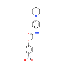 ChemSpider 2D Image | N-[4-(4-Methyl-1-piperidinyl)phenyl]-2-(4-nitrophenoxy)acetamide | C20H23N3O4