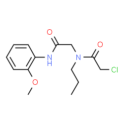 ChemSpider 2D Image | N~2~-(Chloroacetyl)-N-(2-methoxyphenyl)-N~2~-propylglycinamide | C14H19ClN2O3