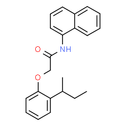 ChemSpider 2D Image | 2-(2-sec-Butylphenoxy)-N-(1-naphthyl)acetamide | C22H23NO2