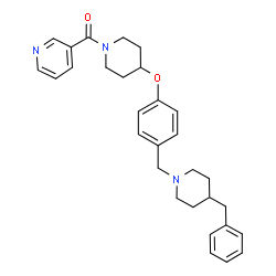 ChemSpider 2D Image | (4-{4-[(4-Benzyl-1-piperidinyl)methyl]phenoxy}-1-piperidinyl)(3-pyridinyl)methanone | C30H35N3O2
