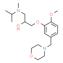 ChemSpider 2D Image | 1-[Isopropyl(methyl)amino]-3-[2-methoxy-5-(4-morpholinylmethyl)phenoxy]-2-propanol | C19H32N2O4